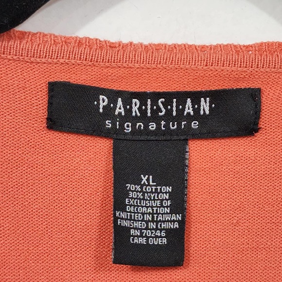 Parisian Signature Beaded Button Front Knit Cardigan Sweater Women's Size XL - Picture 12 of 12